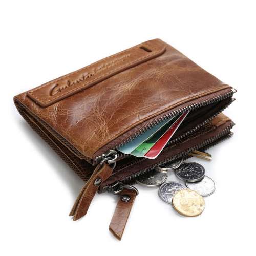 High Capacity Men Genuine Leather Cowhide Wallet Bifold Coin Purse Card Holder Best Deals in USA